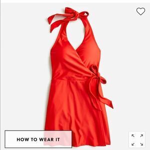 J. Crew Halter wrap swim dress*
